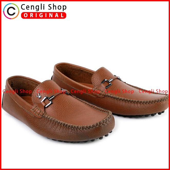 PL12 SEPATU KULIT PLAYBOY PRIA CASUAL SEMI FORMAL BRANDED ORIGINAL COKLAT BROWN