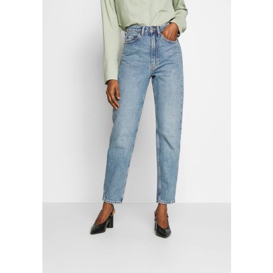 preloved weekday mom jeans light blue