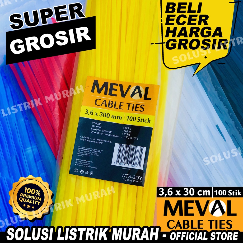 

MEVAL Kabel ties Cable tie 3.6x300MM /30CM 3.6 Kabel tis