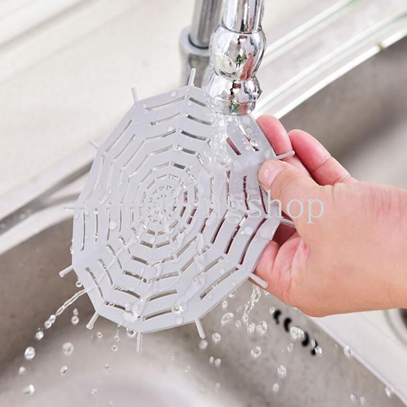 Kreatif Spider Web Berbentuk Jaring Lantai Penutup Saluran Air Saringan Got Wastafel Dapur Anti-blocking Strainer Filter Rambut Aksesoris Kamar Mandi