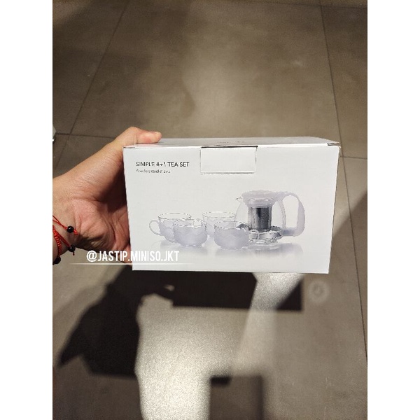 MINISO 🆕 Teapot Set / Teko Teh Set dengan 4 cangkir 700ml