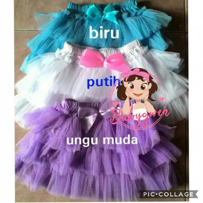 pakaian-bayi-perempuan- rok tutu polos untuk bayi anak 0-1 tahun -perempuan-bayi-pakaian