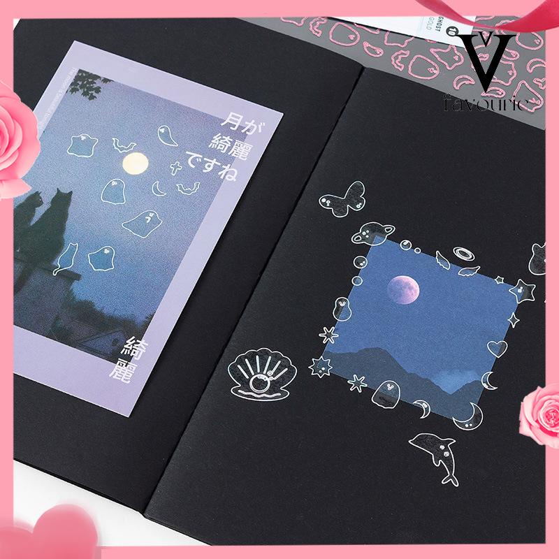 CODTransparan berkedip laser ray stiker DIY foto album tangan akun bahan dekorasi stiker pvc-FA