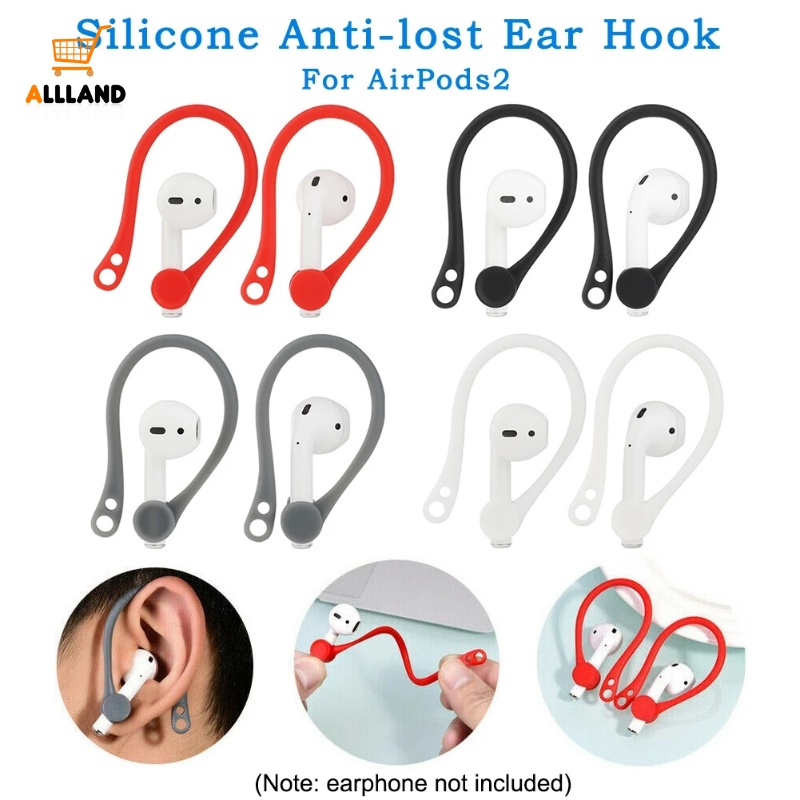 1pasang Silikon Anti Hilang Earphone Holder/ Earhook Headset Nirkabel Olahraga Tahan Lama/ Earbud Pelindung Earphone Aman Portabel