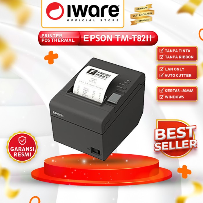 Jual Epson Printer Pos Thermal Tm T82ii Tm T82 Lan 80mm Autocutter Shopee Indonesia 3917