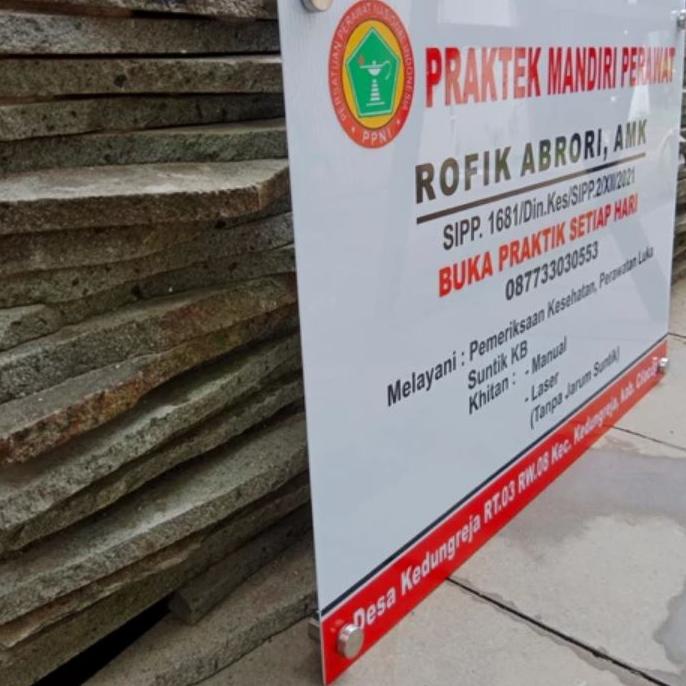 

(U-Z-T-♥) Akrilik papan praktek Apoteker, Dokter, Bidan , Akrilik papan praktek Dokter Free Packing_SIAP PAKAI langsung kirim