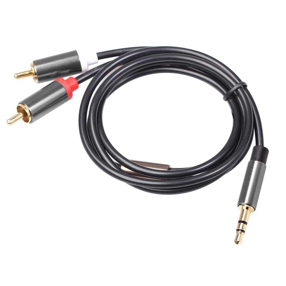 Kabel Audio 3.5mm Male ke 2 RCA Male 5 m