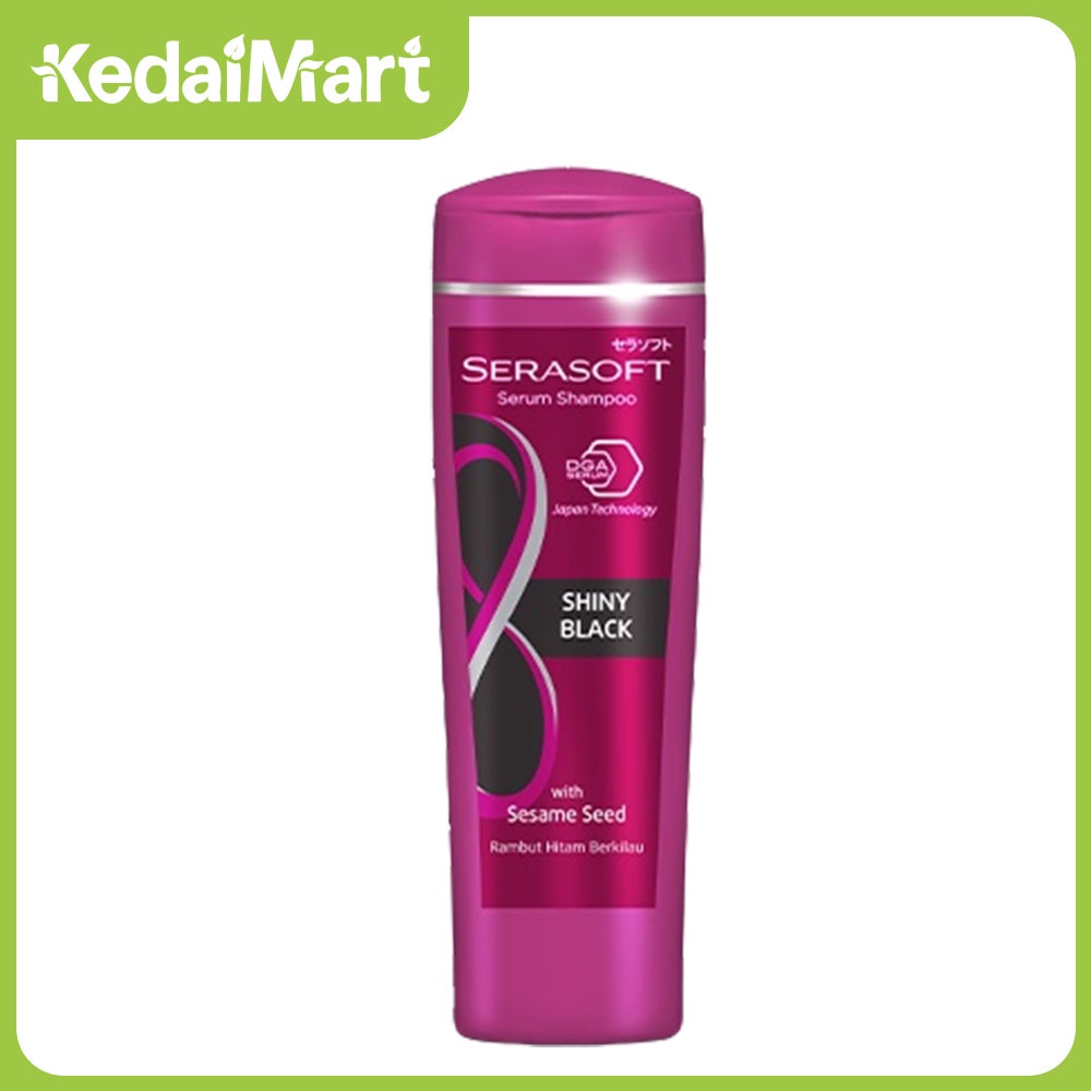Serasoft Shampoo Shiny Black Botol 340 ml