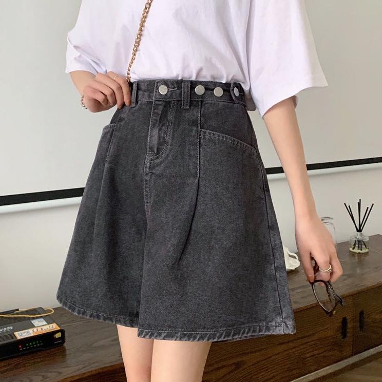 Terpercaya Salju hitam/Puith/Biru Women New Arrival 2022 Celana Hot Pants High Waist Jeans Wanita Ce