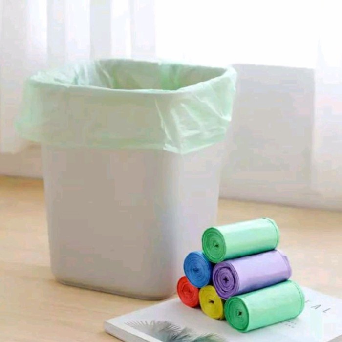 [Ada[ Plastik Sampah Roll Kantong Plastik Bening Kantong Sampah Gulung 15 Pc