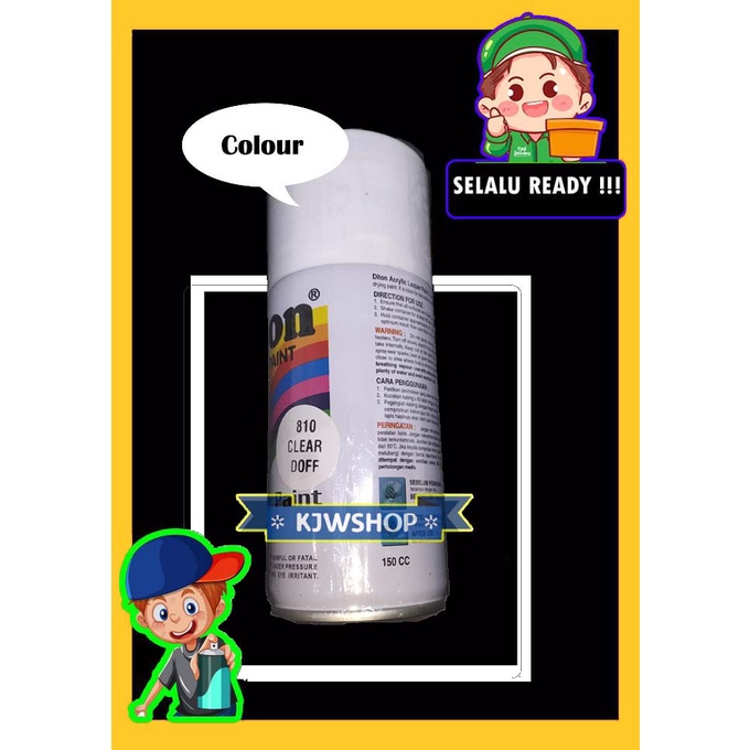 Diton Clear Doff 810 150cc Cat Semprot Diton Vernis Dop Aeresol Paint 150cc Spray Vernis Dop Pilok C
