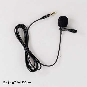 Microphone Clip Smartphone Laptop Tablet Pc Untuk Youtube Vlog Smule Mic Penyiar Reporter Suara Jernih Berkualitas Murah / Microphone Clip On Jepit For Smartphone Laptop PC 3.5mm / Mikrofon Konten Vlog Microphone Kabel Mik Mini Kecil Microphone Mic Jepit