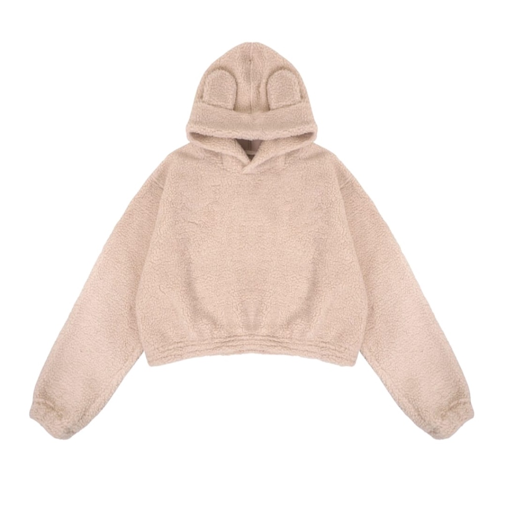 Hoodie Sherpa Crope Bulu Terbaru 2022 / Hoodie bulu remaja kekinian / Sweater Hoodie Sherpa Crope / Cute Sherpa Bulu Domba / Hoodie Wanita kekinian / Hoodie bulu lembut terbaru 2022