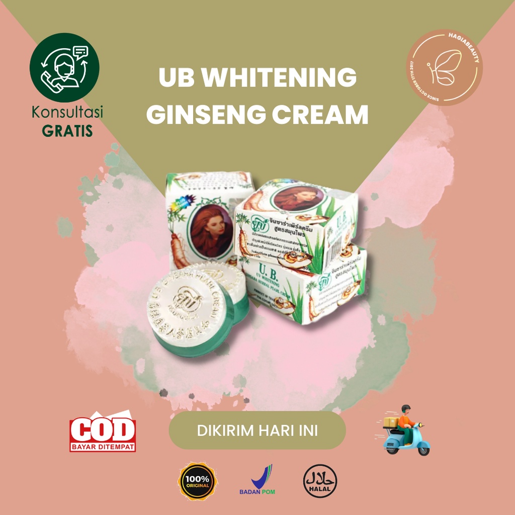 BISA COD-CREAM UB GINSENG, UB GINSENG CREAM, UB WHITENING CREAM, UB UV WHITENING GINSARA HERBAL PEARL CREAM