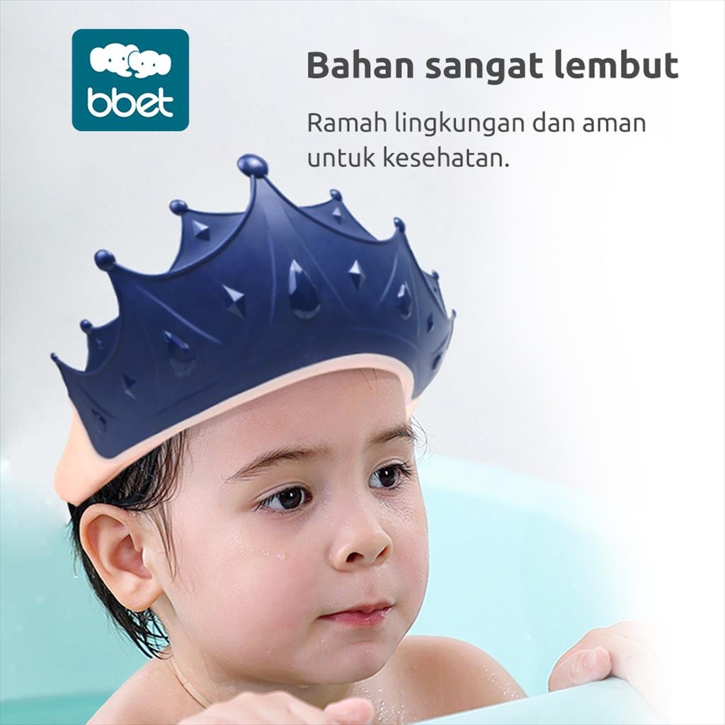 BBET Crown Shower Cap Baby | Topi Pelindung Keramas Bayi Anak