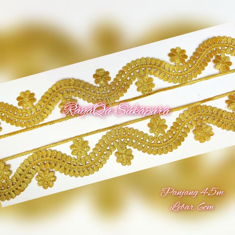 renda bordir roll murah / bordir meteran murah / renda pinggiran baju