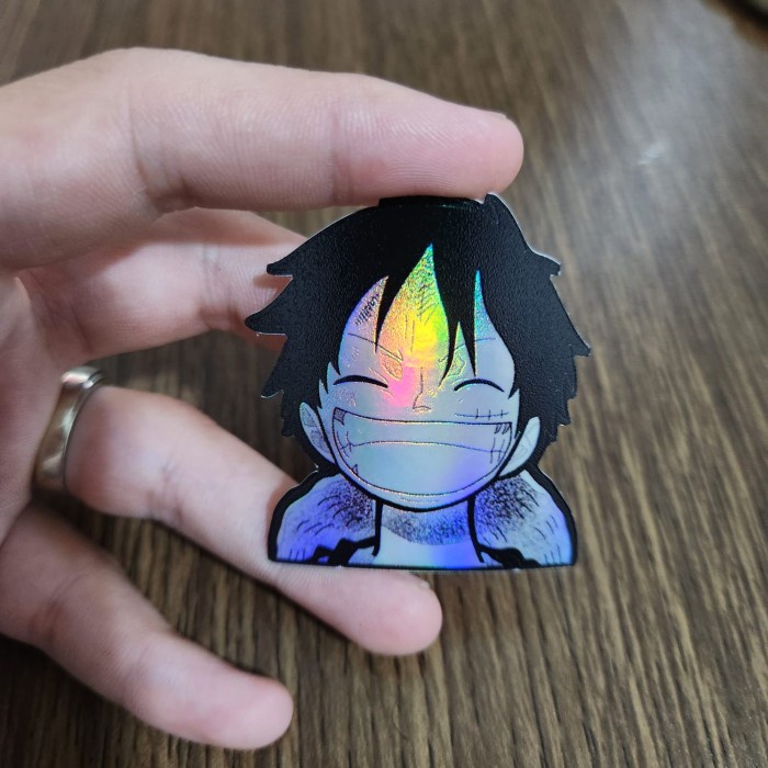 

Sticker Hologram Anime - PSH1202 - One Piece - Luffy BW