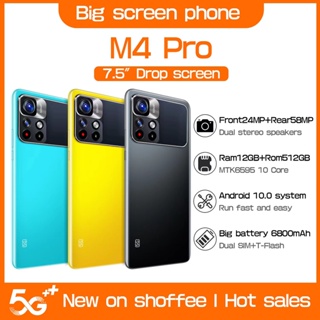 【COD + Pengiriman Lokal】Smartphone M4 Pro 12GB+512GB Handphone MurahAsli Big Sale Ponsel Android