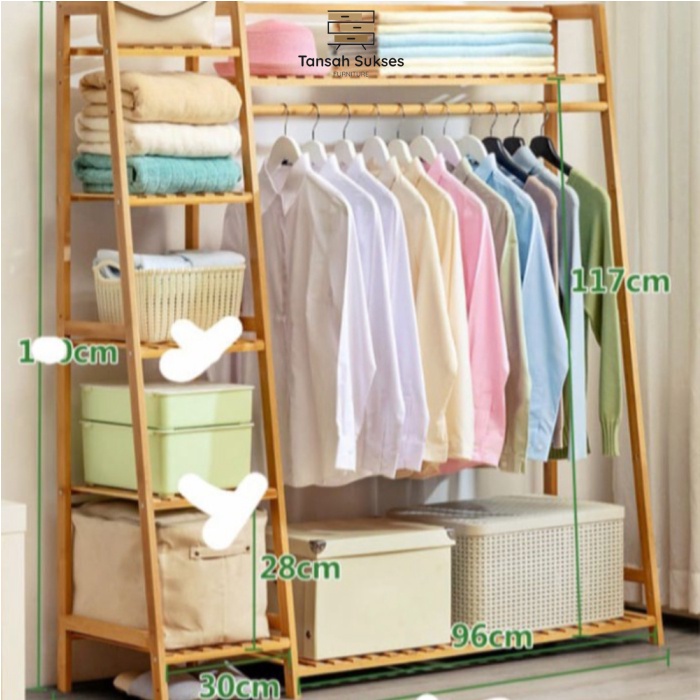 RAK BAJU GANTUNG KAYU JATI JEPARA