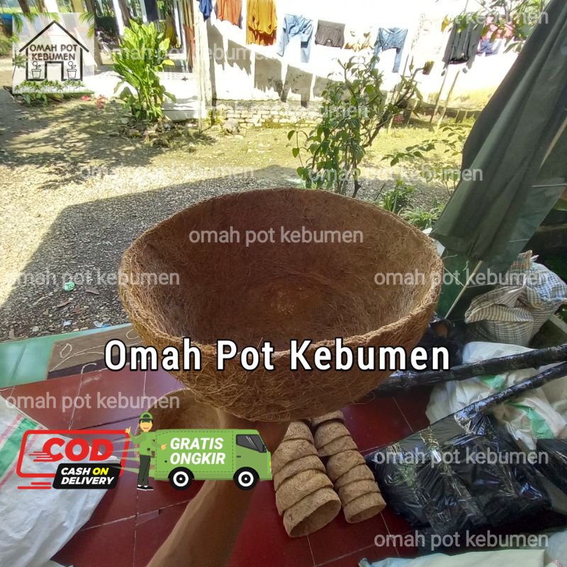 pot kelapa / cover pot sabut kelapa hiasan balkon uk jumbo