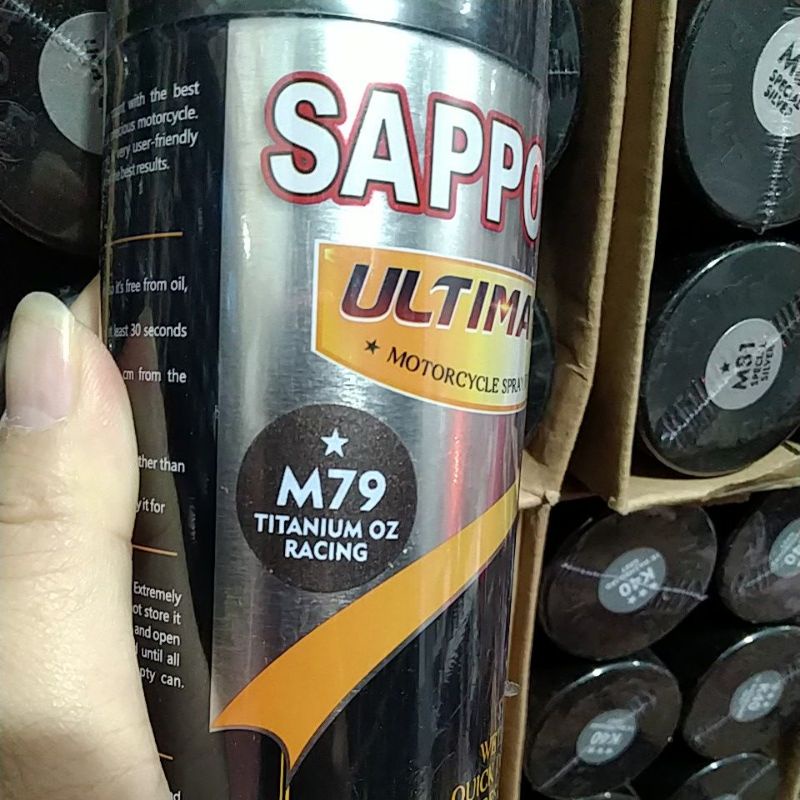 cat spray pilok pilox cat semprot sapporo ultimate saporo M79 titanium oz racing titanium racing semi doff 400ml