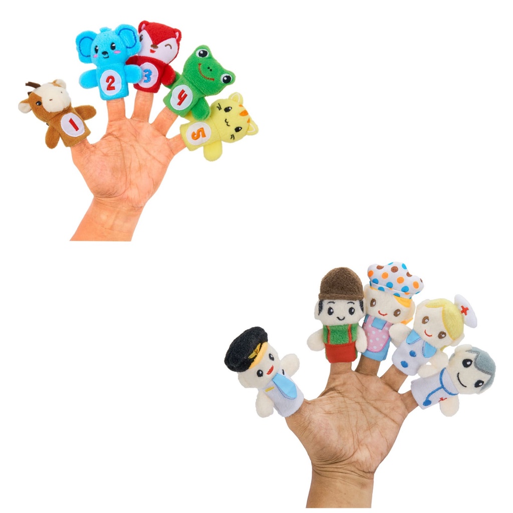 Little friends finger puppets LFF18010 / LFF104 / LFF105 / boneka jari + soft book