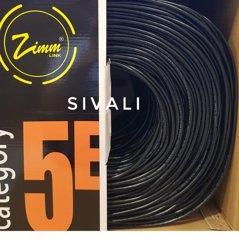 Terlaku. 100 METER KABEL LAN POLOS FTP CAT5E SPECTRA / ZIMMLINK OUTDOOR CCA HITAM WIFI/INTERNET - KA