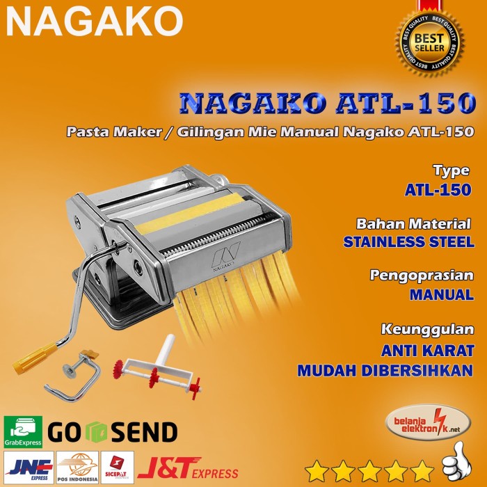 Noodle Maker Pasta Maker Gilingan Mie Atlas Nagako Atl-150