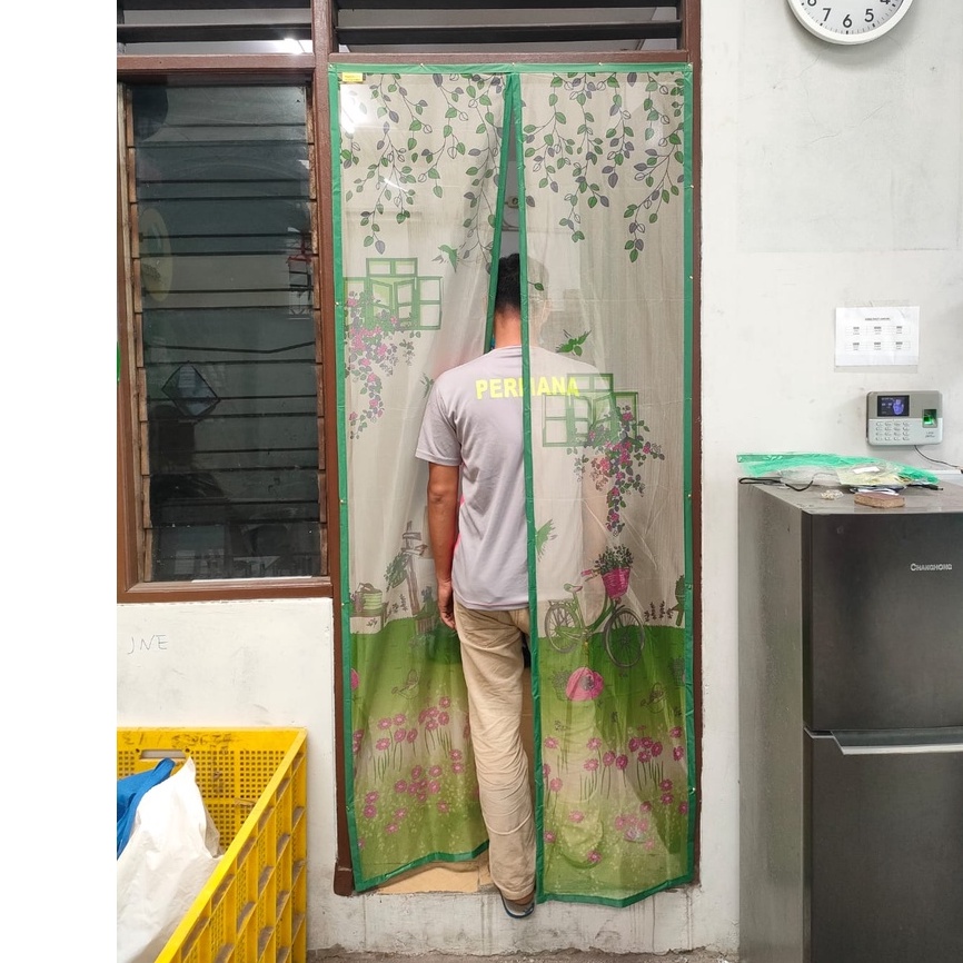 TIRAI PINTU MAGNET ANTI NYAMUK HONGXIN - ONTHEL HIJAU