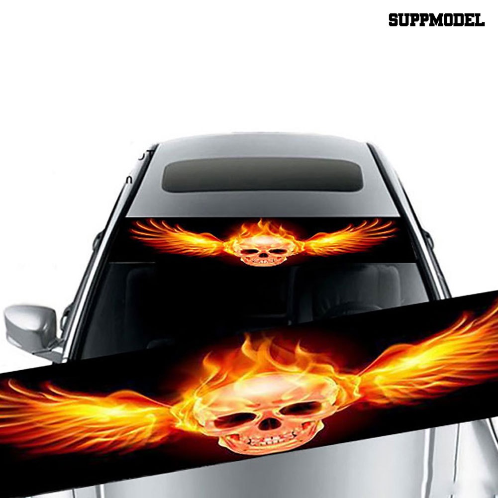 [Auto] Kaca Depan Mobil 3D Mata Kreatif Tengkorak Stiker Kaca Depan Stiker Decal Decor