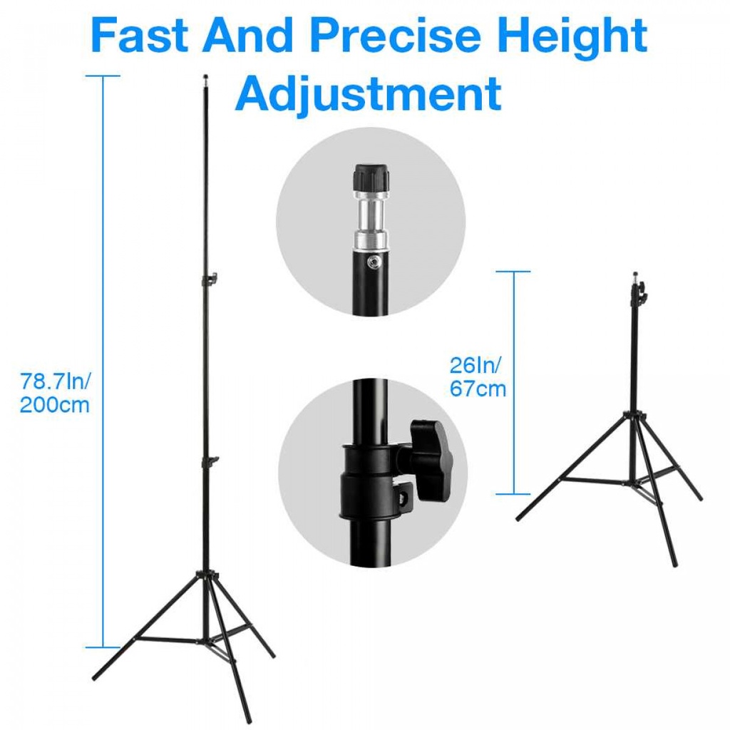 Portrait Foto Studio Day Lighting Kit with Backdrop Taffstudio LD TZ25