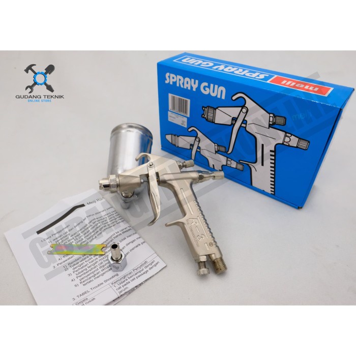 Spray Gun Spraygun Premium 200cc R3 MEIJI / Alat Semprotan Cat Semprot Cat Kompressor Tabung Atas R 3 MEIJI