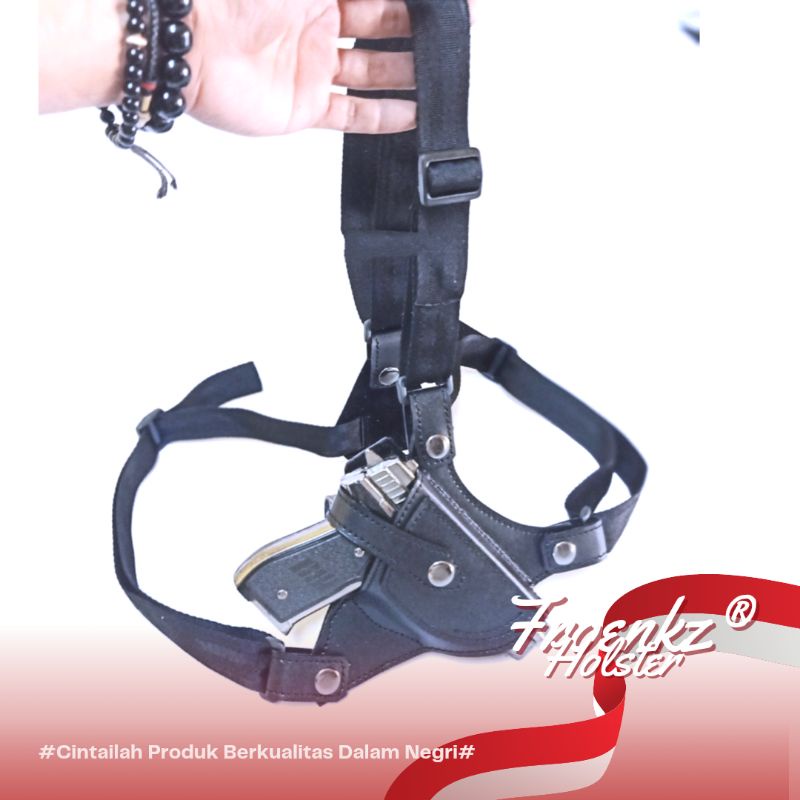 Holsters dada sig sauer P226 P229 selempang bahu pria kulit asli.