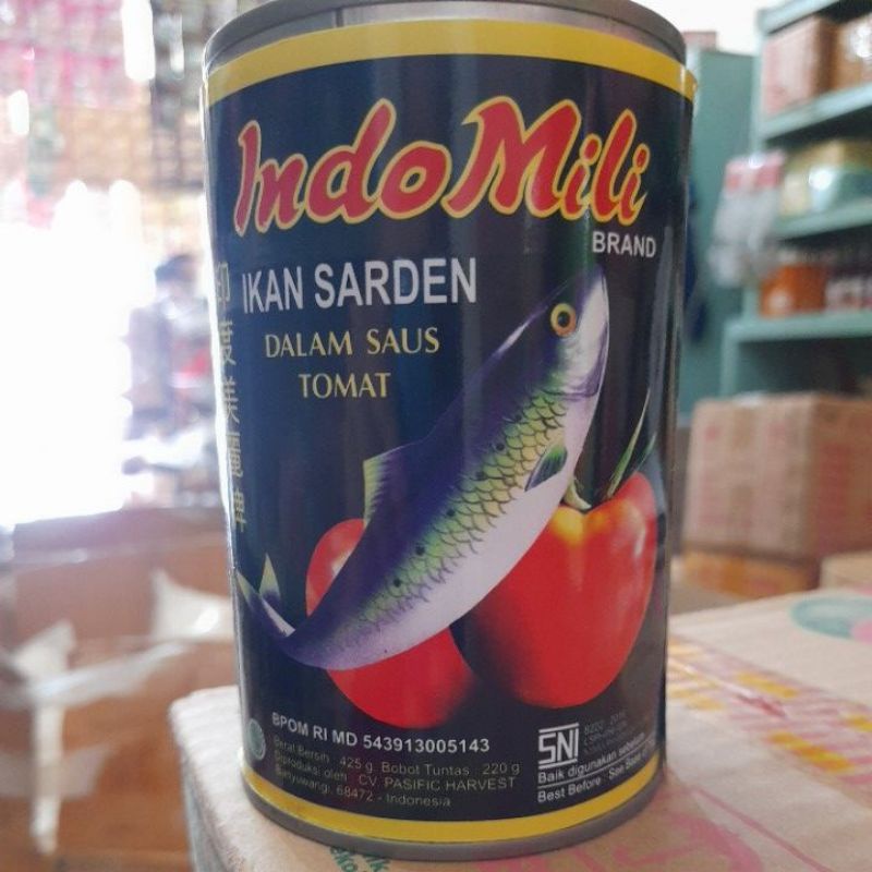 INDOMILI sarden kaleng 425 gr / Indomili Ikan Sarden Dalam Saus Tomat