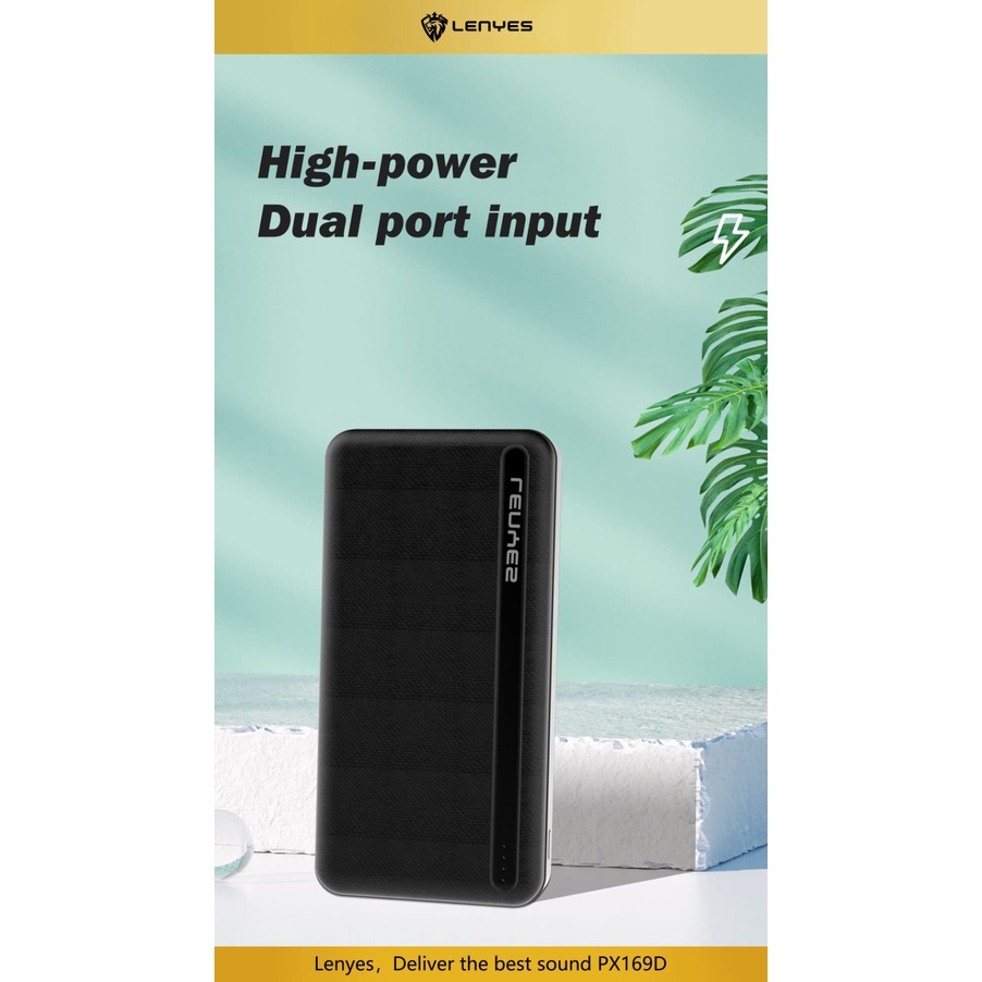 LENYES PX169D Powerbank 10000mAh QC3.0 + PD 20W FAST CHARGING digital display indicator real capacity power bank original