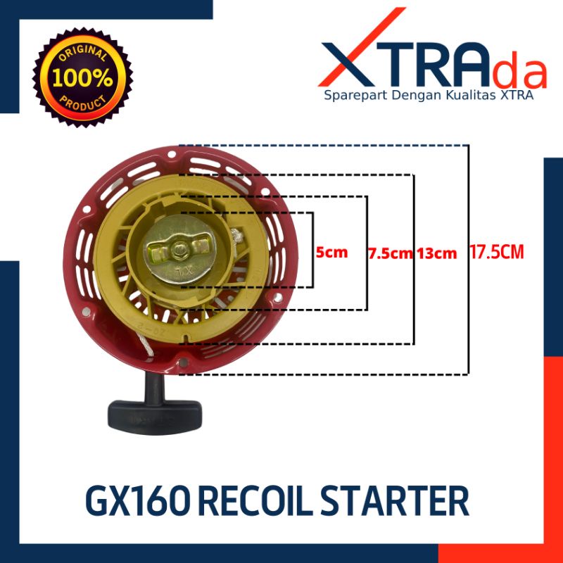 Recoil Starter Selahan Recoil Starter Tarikan Engkol Mesin Penggerak Bensin