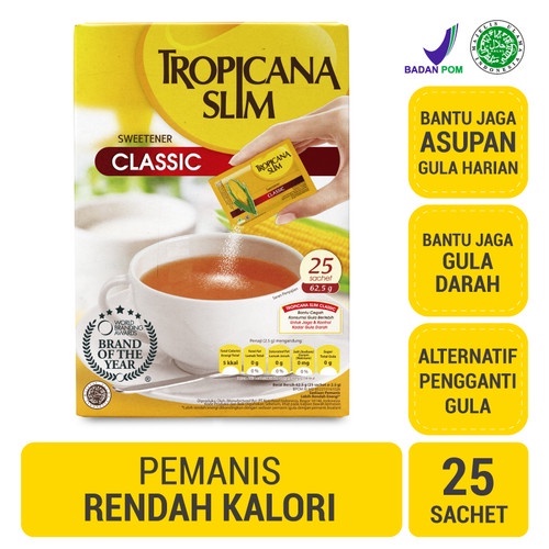 

Tropicana Slim Sweetener Classic Dus 25 Sachet