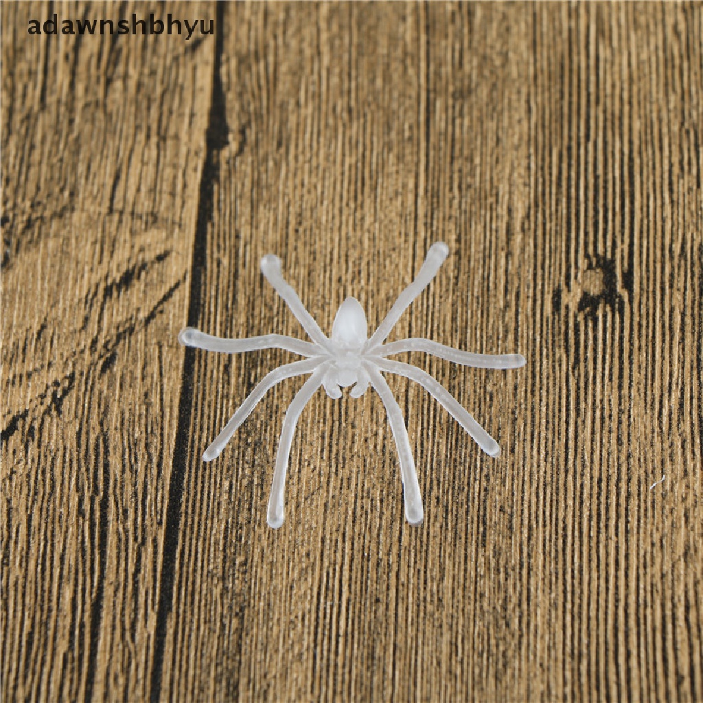 Adawnshbhyu Banyak 30pcs Halloween Plastik Hitam Spider Bercanda Mainan Dekorasi Realistis Prop ID