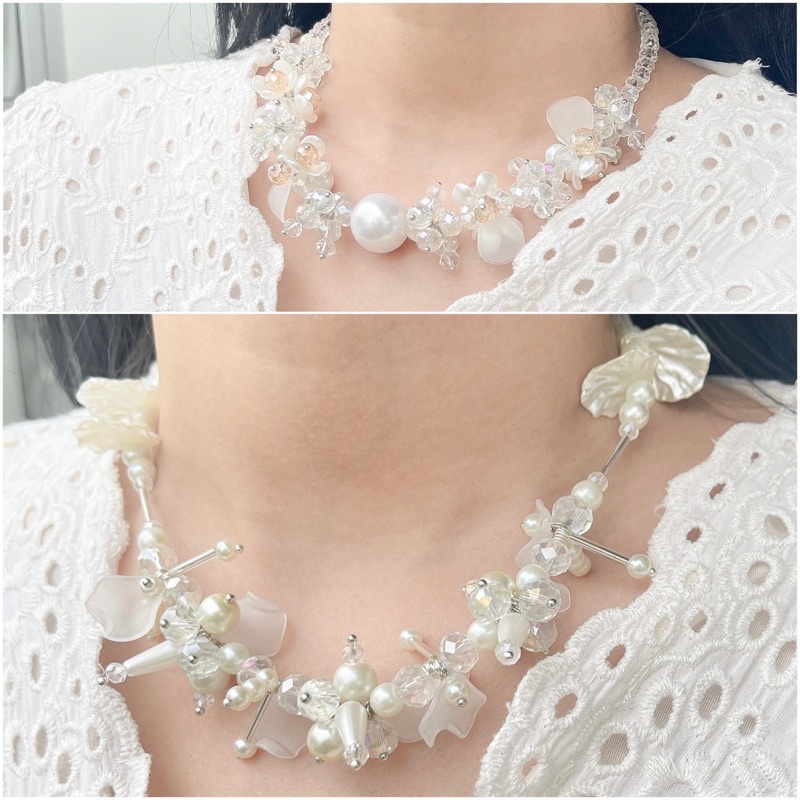 (FREE POUCH) | KALUNG CHOKER CRYSTAL BEADS / KALUNG KOREA/ KALUNG MUTIARA / KALUNG KRISTAL