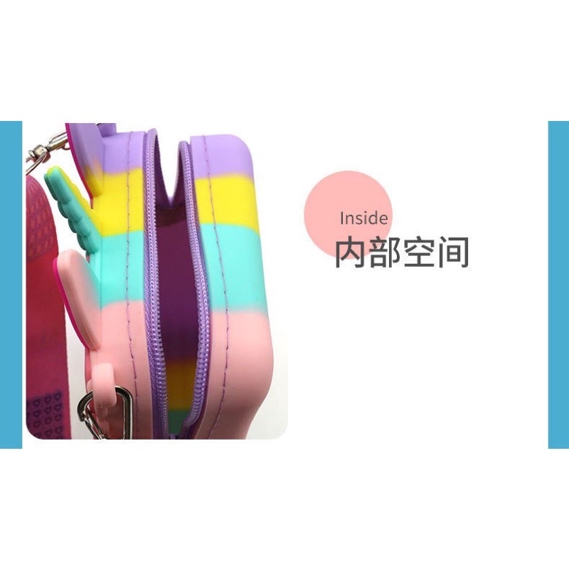 Tas Pop it Anak Unicorn Lucu Import /POP IT RAINBOW UNICORN TAS SELEMPANG ANAK VIRAL TIKTOK / NEW POPIT BAG  Tas Selempang Anak Karakter Unicorn - Tas Pop It Terbaru Import