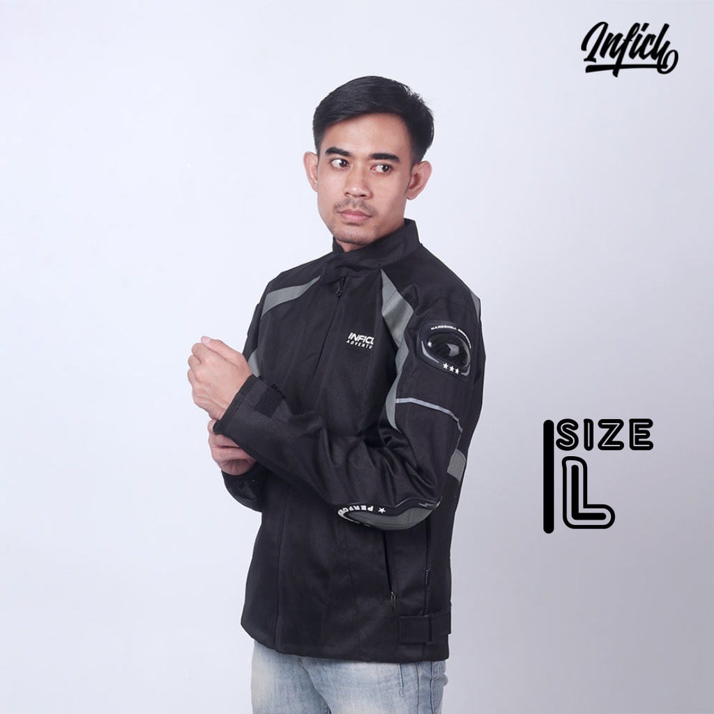 Jaket Motor Pria Inficlo | Jaket Motor Harian Anti Angin &amp; Anti Air Touring | Street Jacket