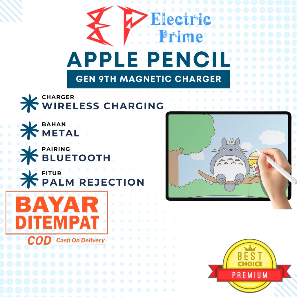 Stylus Active Pencil Gen 9th Magnetic Wireless Charging Palm Rejection Drawing Pen For Tablet iPad Pro Stylus Air Mini Write Tilt Pressure Technology Bluetooth Soft Nib
