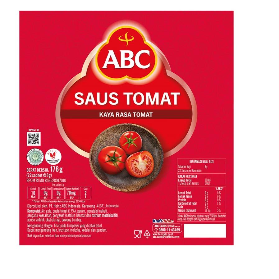 

⇳ ABC Saus Tomat Sachet 8 g x 22 x 2 Pcs √