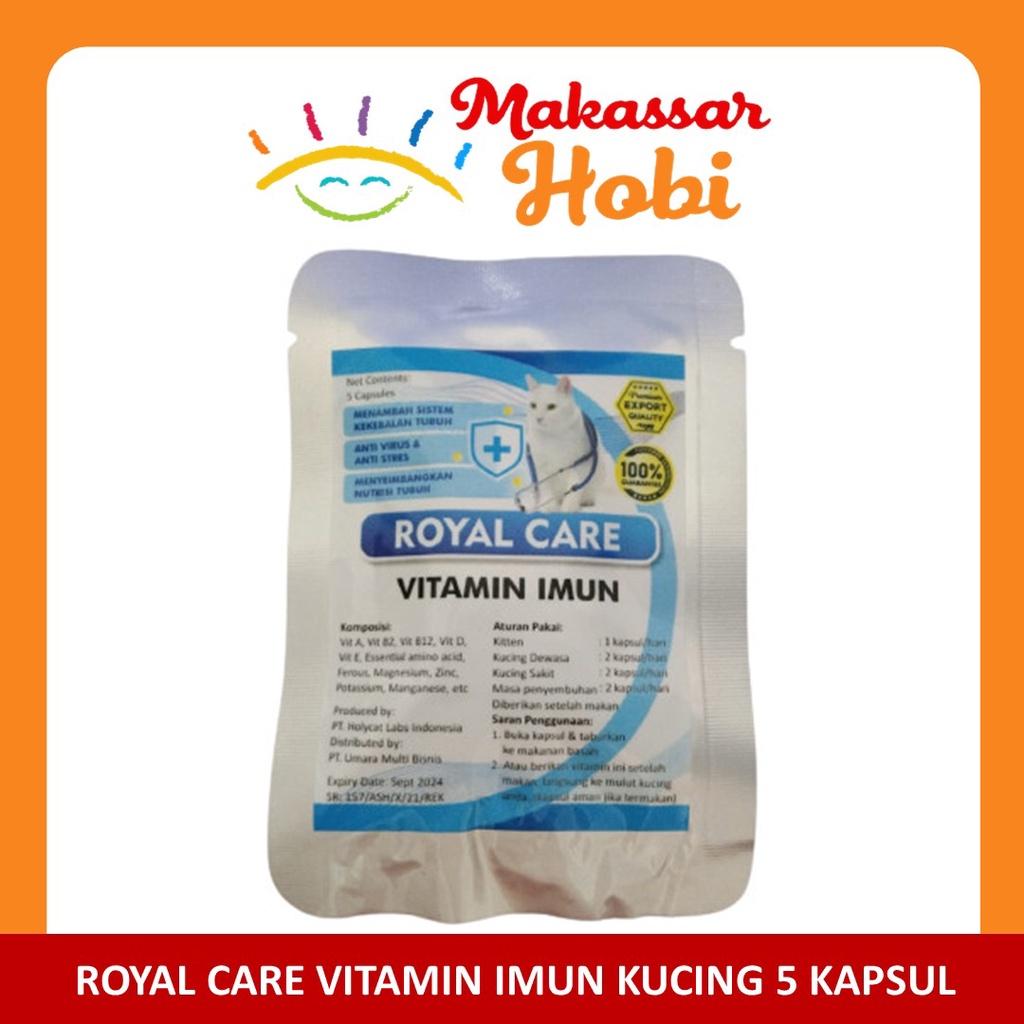 Royal Care Vitamin Imun Kucing Booster Daya Tahan Tubuh Anti Virus TF