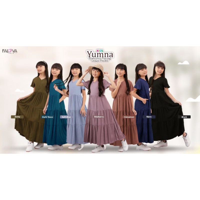 Dress Anak Rayon Premium Adem Homedress Yumna Kids