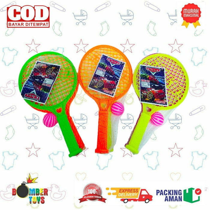 MAINAN ANAK RAKET PING PONG BADMINTON TENIS OLAHRAGA SPORT SERU BOLA