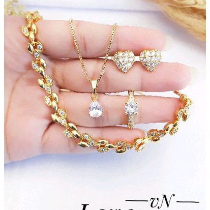 Set Perhiasan Xuping Wanita Model Terbaru Gold Import 112b