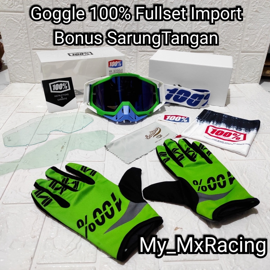 kacamata goggle trail sunmori fullset import dengan kualitas premium BONUS sarung tangan kacamata goggle trail cross terlaris fullset 008 BISA COD