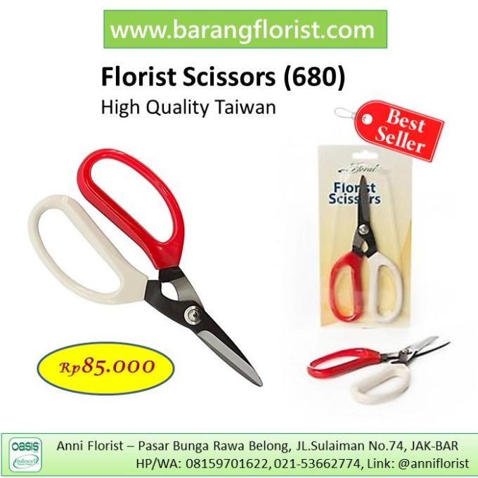 

Florist Scissors (680), gunting merah putih, gunting bunga