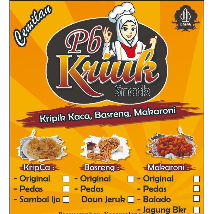 

Basreng, Kripca, Makaroni Bontot